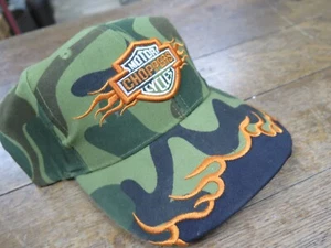 Choppers Motor Cycles Camo Adjustable Cotton Blend Baseball Cap NEW - Picture 1 of 9