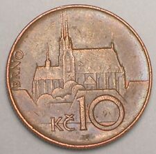1995 Czech Republic 10 Korun Brno Cathedral Coin VF+
