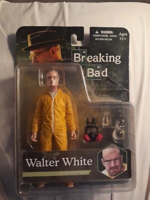 MEZCO TOYS BREAKING BAD WALTER WHITE 6-INCH YELLOW HAZMAT SUIT ACTION FIGURE  - Image 1 of 4