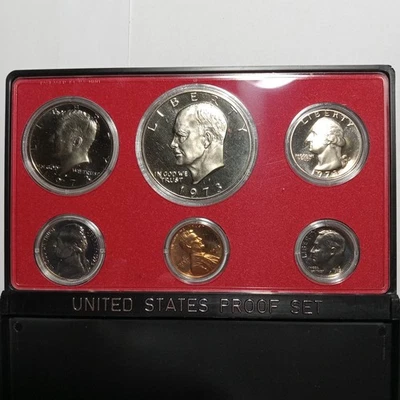 1973-S US Mint Proof Set in OGP 40% Silver Dollar - Image 1 of 4