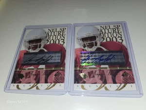 2003 UD SP Signature Edition- Anquan Boldin RC Auto x 2- Blue, Black Ink  (AU) - Picture 1 of 9