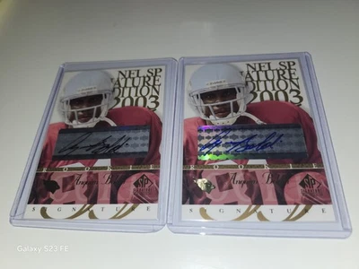 2003 UD SP Signature Edition- Anquan Boldin RC Auto x 2- Blue, Black Ink  (AU) - Image 1 of 4