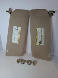 OEM 🔥 2002-2006 Toyota Camry Driver & Passenger Sun Visor Pair Set Tan Cloth - Picture 1 of 11