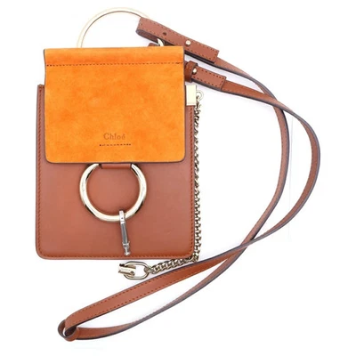 Chloe Brown Orange Mini Shoulder Bag Two Tone Leather Vintage Authentic - Image 1 of 4