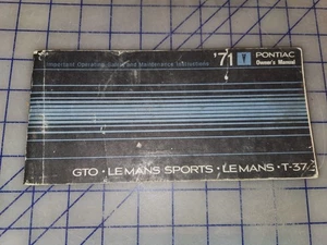 1971 Pontiac GTO Lemans T-37 Owners Manual Original - Picture 1 of 1