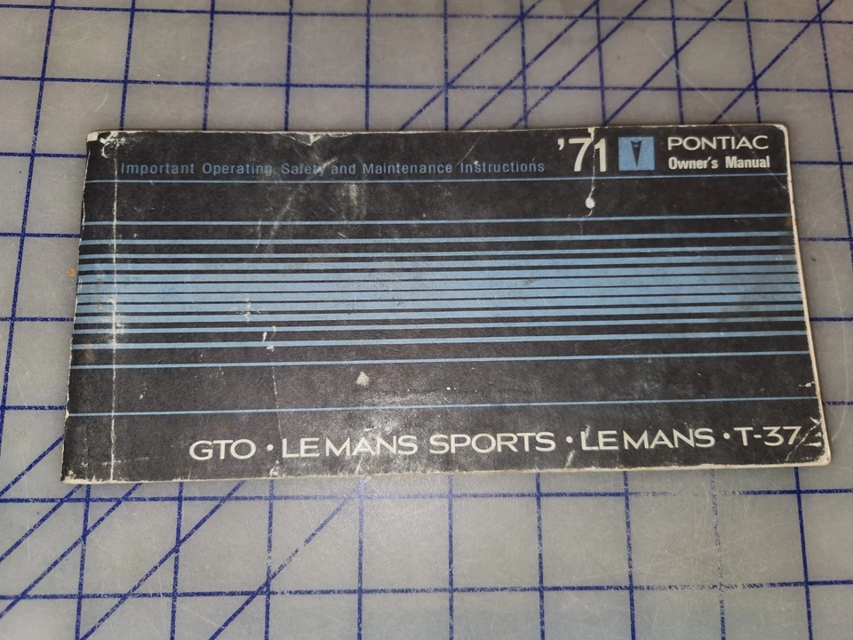 Pontiac GTO Lemans T-37 1971 manual del propietario original Foto 1 de 1