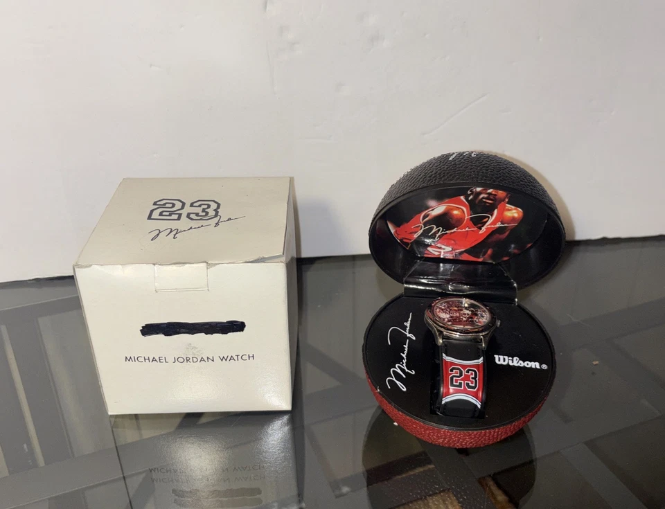 Reloj Michael Jordan 1997 vintage en estuche #23 Wilson Chicago Bulls con estuche Foto 1 de 2