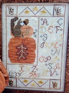 Homespun Elegance Counted Cross Stitch AUTUMN BUTTON SAMPLER Purely Samplers - Picture 1 of 2