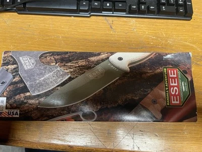 Cuchillo de hoja fija ESEE 4HM con Kydex y funda de cuero, mango Micarta Foto 1 de 4