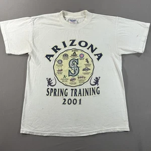Camisa De Colección Y2K Seattle Mariners Para Hombre Talla Grande Entrenamiento de Primavera 2000/01 Azul AZ - Imagen 1 de 10