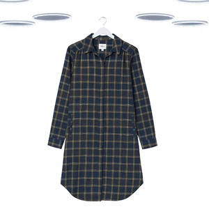 Ex Fat Face Women's Long Sleeve Check Shirt Dress In Navy (Defect) - Picture 1 of 1