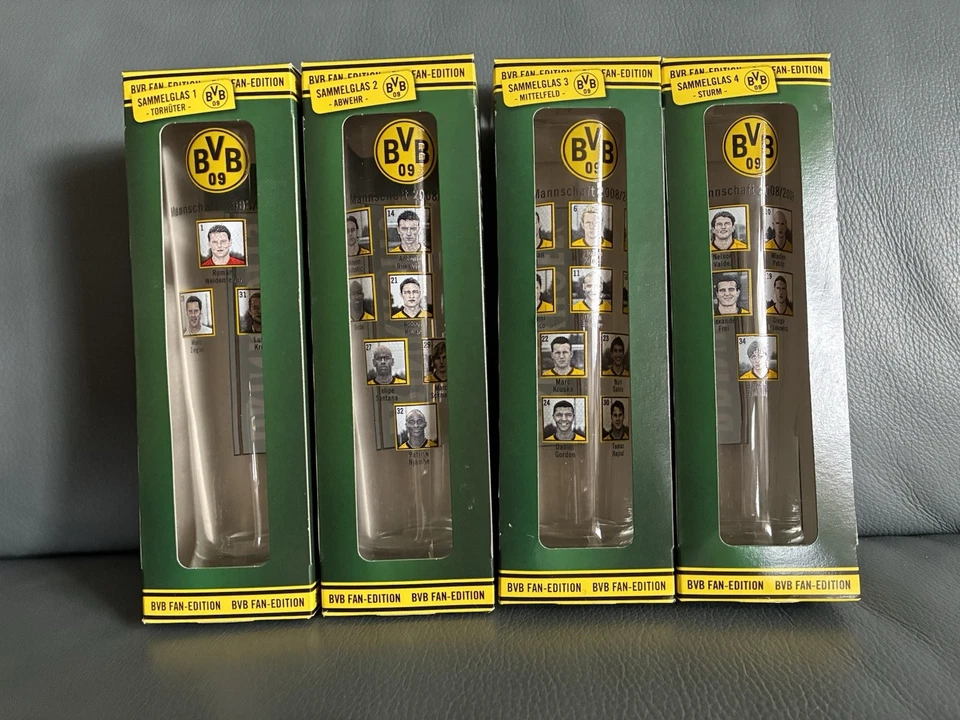 4 x Bierglas~ BVB~ Borussia Dortmund~ Brinkhoffs Glas~Gläser~NEU~OVP - Bild 1 von 1