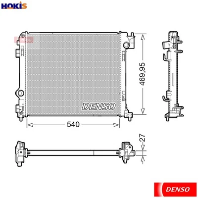 RADIATOR ENGINE COOLING DRM46065 FOR RENAULT KOLEOS/II/SUV NISSAN 2.0L 4cyl 1.6L - Image 1 of 4