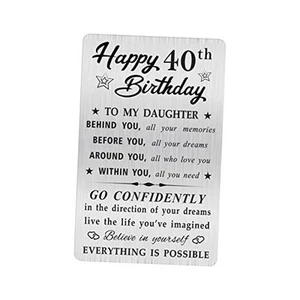 40th Birthday Card for Daughter, 40 Year Old Gifts Daughter 40th Birthday Card - Picture 1 of 6
