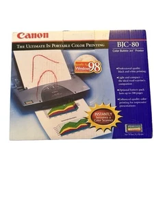 Canon BJC-80 BubbleJet Portable Printer With Box And Cables - Photo 1/5