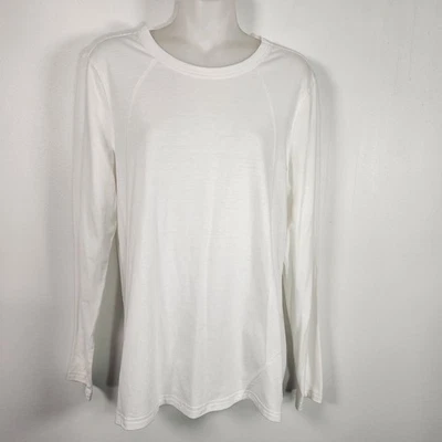 Camisa Tek Gear para mujer ropa activa manga larga blanca grande calce atlético capas Foto 1 de 4