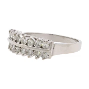 Lady's Diamond Fashion Ring 18 Diamonds .90 Carat T.W. 18K White Gol (PZ1001053) - Picture 1 of 2