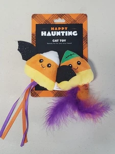 Happy Haunting Halloween Gatto Giocattolo Set di 2 Peluche Taglia S Nuovo Cardato 3"x3" Ea. - Foto 1 di 6