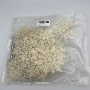 Weiße Schneeflocke Ornamente Christbaumschmuck hängend SCHÄTZUNG 20 Stück - Bild 1 von 4