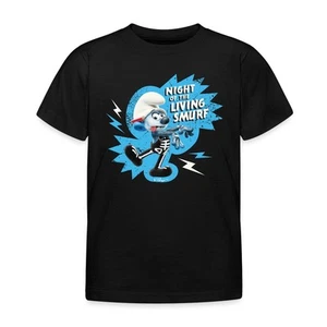 Schlümpfe Spruch Und Schlumpf In Skelettkostüm Kinder T-Shirt - Bild 1 von 9