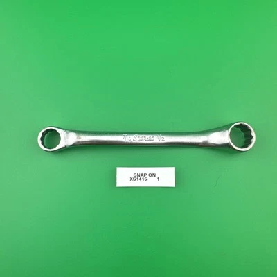 Snap-on Tools XS1416 12pt SAE 7/16" x 1/2" Double Offset Box End Wrench Engraved - Image 1 of 4