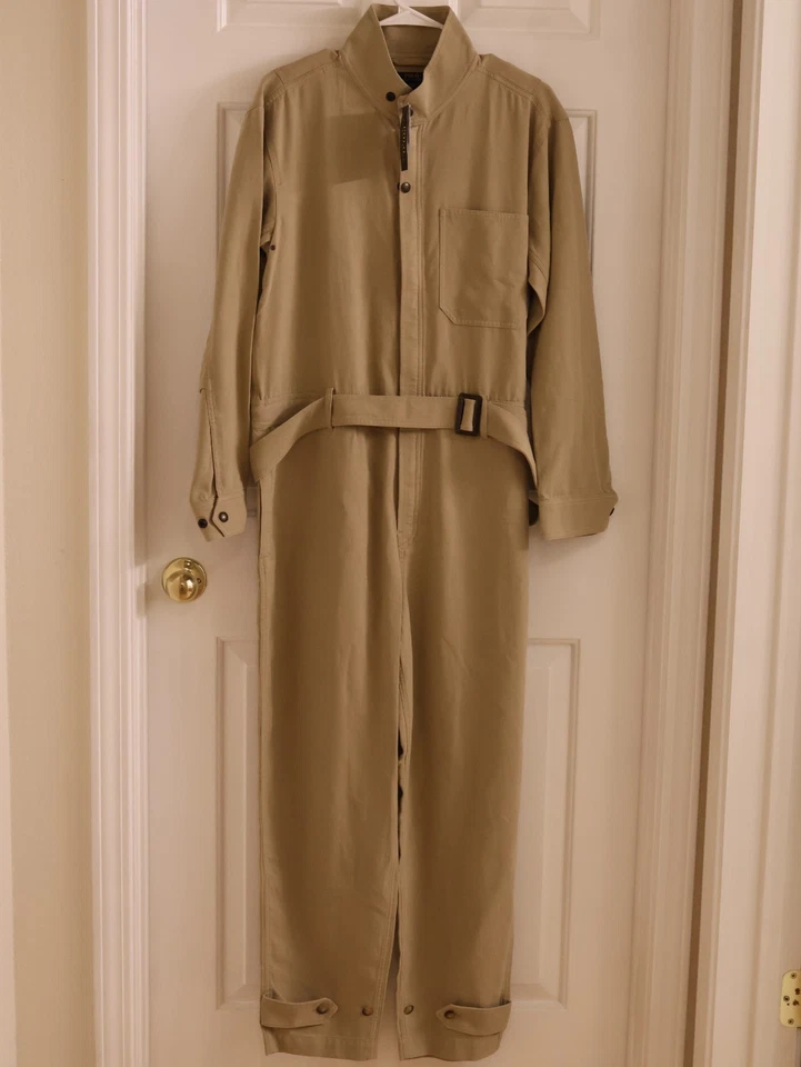 ЧИТАЙТЕ Polo Ralph Lauren хаки комбинезон подпоясанный длинный хлопок Lyocell США 10 / XL - Изображение 1 из 4