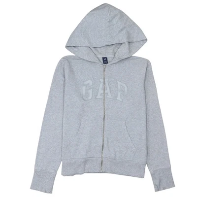 Gap 90's Spellout Full Zip Up Hoodie XLarge Grey - Image 1 of 4