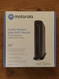 Motorola MG7540 16x4 DOCSIS 3.0 Cable Modem Plus AC1600 WiFi Router Works Great! - Picture 1 of 6