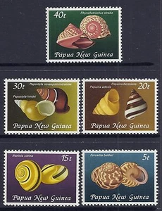 1981 PAPUA NEW GUINEA LAND SNAILS FINE MINT SET OF 5 MNH/MUH - Picture 1 of 1