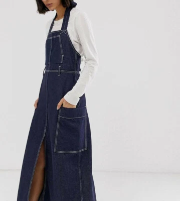 WEEKDAY x RECOVER Dungaree-Dress 'Work Dress' - blau - S - NEU - Bild 1 von 4