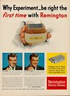 1955 Remington Rand Electric Shavers Razors Vintage Print Ad What's My Line TV
