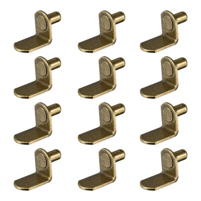 20pcs Shelf Support Studs Pegs Pins Plugs 6mm L-Shaped Cabinet Bracket Bronze - Image 1 of 4