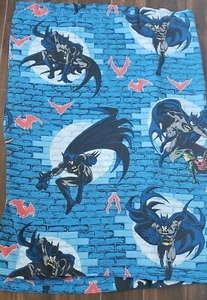 Vintage DC Comics Batman & Robin Bed Sheet Twin Size Flat Sheet (64" x 96") 1999 - Picture 1 of 3