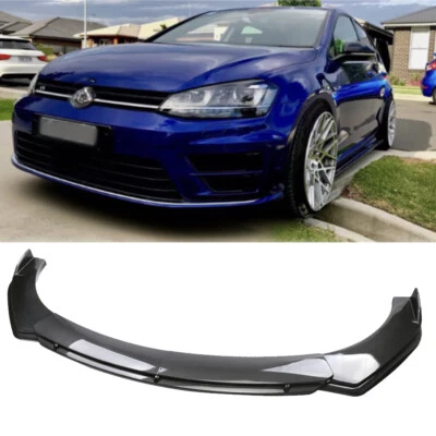 For Volkswagen EOS 2007-2016 Carbon Style Front Bumper Lip Splitter Spoiler Body - Image 1 of 4