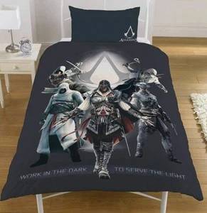 Juego de ropa de cama edredón de un solo panel Assassin's Creed 'Serve the Light' - Imagen 1 de 1