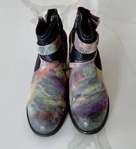 Spring Step L'Artiste Shazzam Ankle Boots Bootie Multicolor Women’s 5.5-6 36 - Picture 1 of 8
