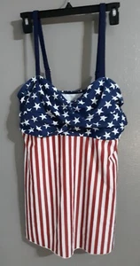 New-Womens Unbranded bathing suit top.American Flag Print. Sz Xxl - Picture 1 of 7