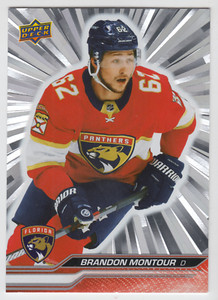 2023/24 UPPER DECK SERIES ONE BRANDON MONTOUR OUTBURST SILVER #78 PANTHERS