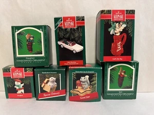 LOT OF 7 Hallmark Keepsake  Ornaments Car, Snowman, Seal, Golf, Squirrel - Picture 1 of 4