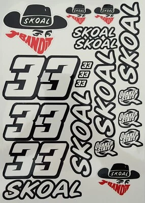 1/10 Scale R/C Racing Vinyl Decal/Sticker Sheet W/ Sponsor Stickers SKOAL #33 - Image 1 of 3