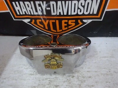Harley Davidson BIG TWIN'S  XL'S Used GENUINE OEM CHROME HBAR GAUGE MOUNT W/CUPS - Image 1 of 4