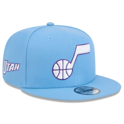 Chapéu Utah Jazz Azul Claro City Edition Alternate New Era 9Fifty Snapback OSFM - Imagem 1 de 4