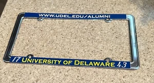 University of Delaware ALUMNI License Plate Frame WWW.UDEL.EDU/ALUMNI 1743 - Picture 1 of 10