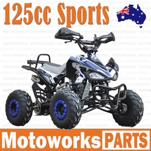 125CC SPORTS SEMI AUTO ATV QUAD Dirt Bike Gokart 4 Wheeler Buggy kids blue - Picture 1 of 13
