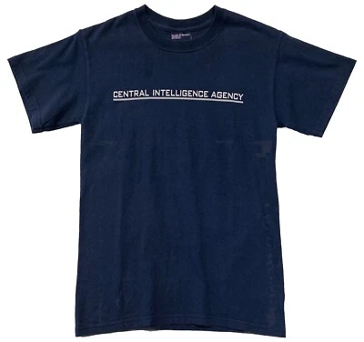 Camiseta CIA Agencia Central de Inteligencia Gobierno de los Estados Unidos Talla Pequeña Azul Foto 1 de 4