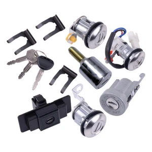 Door Lock Cylinder Key Set Fit for Mitsubishi Pajero Montero 1990-2004 - Picture 1 of 6
