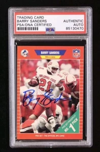 Barry Sanders Signed 1989 Pro Set RC #494 PSA - Picture 1 of 2