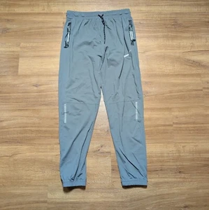 Pantaloni Nike Track Vintage Uomo XL Grigio Slim Basket Lounge Swish Zip Tasche - Foto 1 di 10