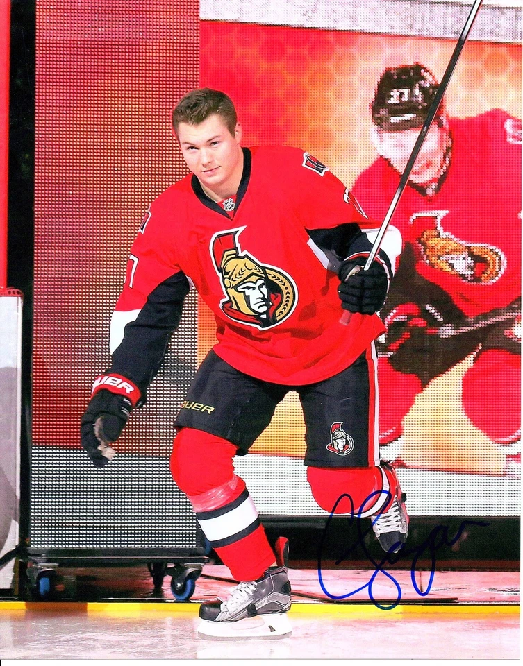 FOTO AUTOGRAFADA ASSINADA POR CURTIS LAZAR OTTAWA SENATORS 8X10 CERTIFICADO DE AUTENTICIDADE ENTRADA - Imagem 1 de 1