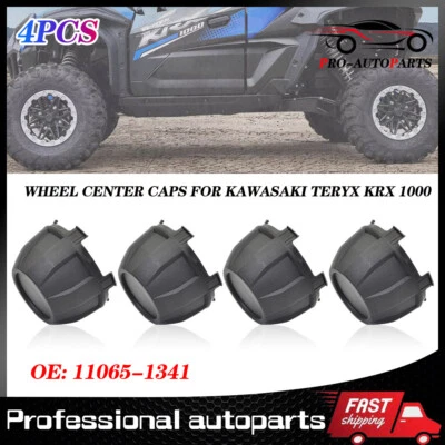 Tapacubos central de rueda negra 4 piezas para 11065-1341 Kawasaki Teryx Krx 1000 2020-2021 Foto 1 de 4